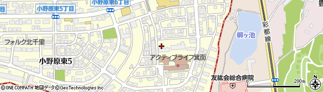 大阪府箕面市小野原東6丁目周辺の地図