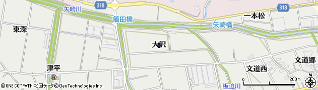 愛知県西尾市吉良町津平（大沢）周辺の地図