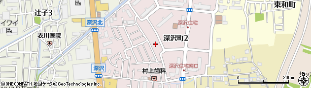 大阪府高槻市深沢町周辺の地図