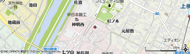 愛知県西尾市吉良町下横須賀西下河原14周辺の地図