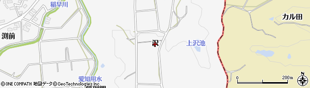 愛知県常滑市小鈴谷（沢）周辺の地図