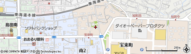 静岡県島田市宝来町周辺の地図