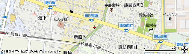 愛知県豊川市市田町大道下3周辺の地図