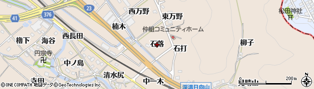 愛知県幸田町（額田郡）深溝（石落）周辺の地図