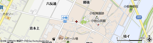 愛知県西尾市吉良町小牧郷後13周辺の地図