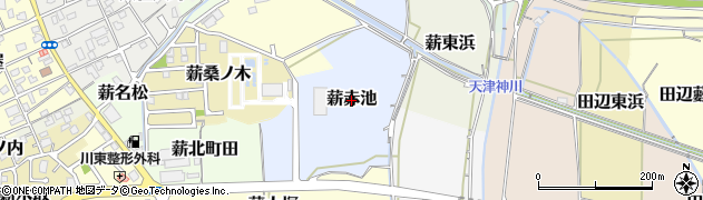 京都府京田辺市薪赤池周辺の地図