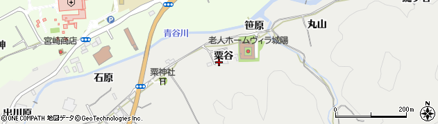 京都府城陽市市辺（粟谷）周辺の地図