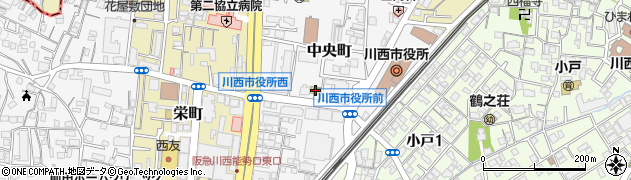 ファミリーマート川西能勢口駅北店周辺の地図