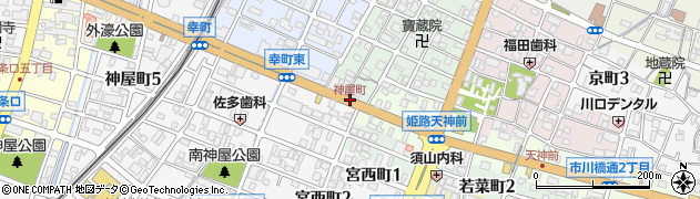 神屋町周辺の地図