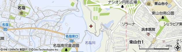 名塩川周辺の地図