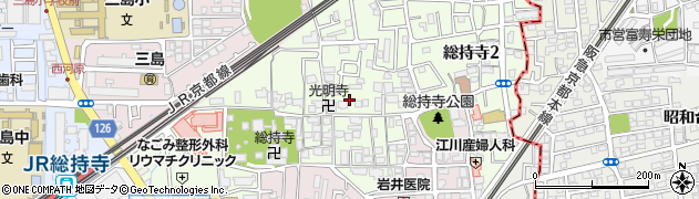 大阪府茨木市総持寺周辺の地図