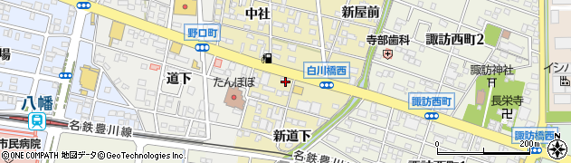 愛知県豊川市市田町大道下17周辺の地図