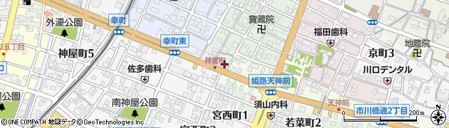 兵庫県姫路市神和町22周辺の地図