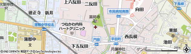 愛知県蒲郡市平田町門田14周辺の地図