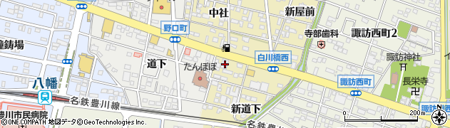 愛知県豊川市市田町大道下20周辺の地図