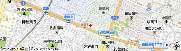 兵庫県姫路市神和町32周辺の地図