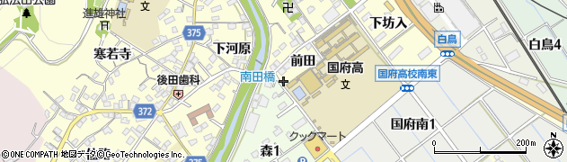 愛知県豊川市国府町前田9周辺の地図