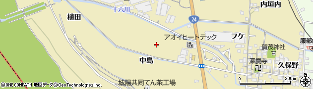 京都府城陽市奈島川田周辺の地図