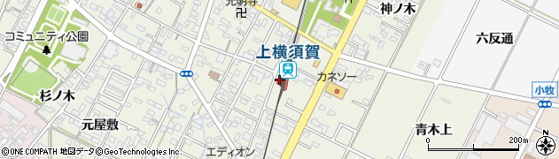 上横須賀駅周辺の地図