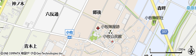 愛知県西尾市吉良町小牧周辺の地図