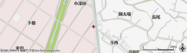 愛知県豊橋市石巻小野田町（小深田）周辺の地図