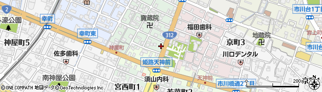 兵庫県姫路市神和町1周辺の地図