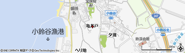 愛知県常滑市小鈴谷亀井戸周辺の地図