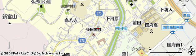 愛知県豊川市国府町下河原53周辺の地図