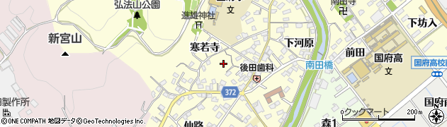 愛知県豊川市国府町向河原周辺の地図