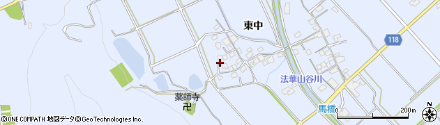 兵庫県加古川市志方町（東中）周辺の地図