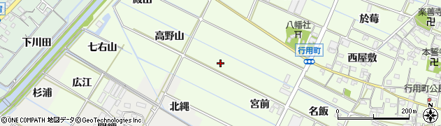 愛知県西尾市行用町（宮西）周辺の地図