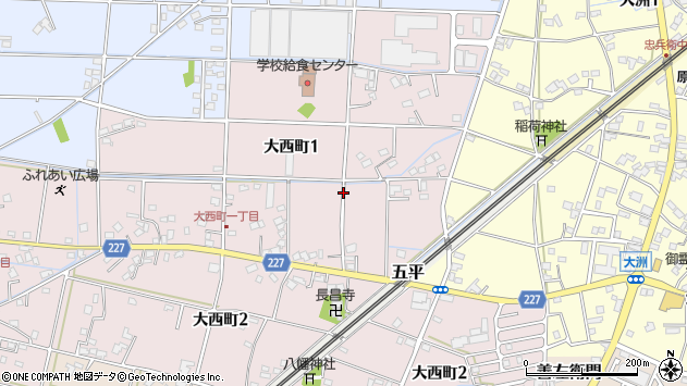 〒426-0055 静岡県藤枝市大西町の地図