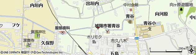 京都府城陽市中（樋ノ上）周辺の地図