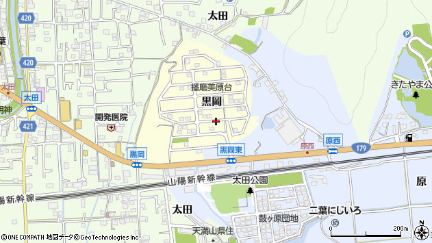 〒671-1504 兵庫県揖保郡太子町黒岡の地図