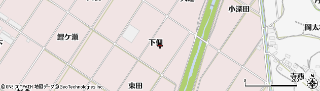愛知県豊橋市賀茂町（下佃）周辺の地図
