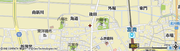 愛知県武豊町（知多郡）冨貴（海道）周辺の地図