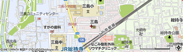 大阪府茨木市三島町周辺の地図