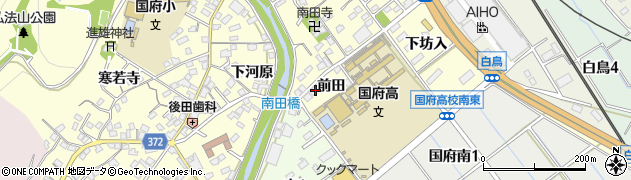 愛知県豊川市国府町前田11周辺の地図