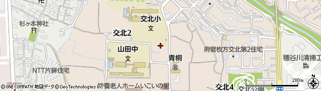 大阪府枚方市交北周辺の地図