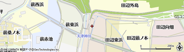 京都府京田辺市田辺西浜13周辺の地図