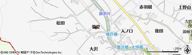 愛知県豊川市御津町豊沢（薬堂）周辺の地図