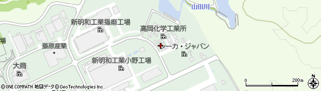 株式会社高岡化学工業所　小野工場周辺の地図