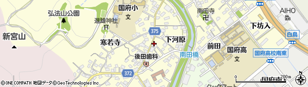 愛知県豊川市国府町下河原50周辺の地図