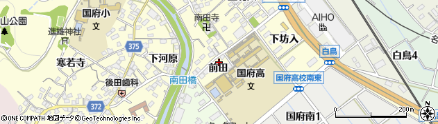愛知県豊川市国府町前田18周辺の地図