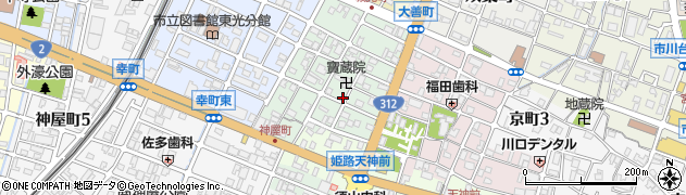 兵庫県姫路市神和町76周辺の地図