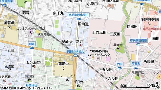 〒443-0051 愛知県蒲郡市新井形町の地図
