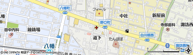 愛知県豊川市野口町道下19周辺の地図