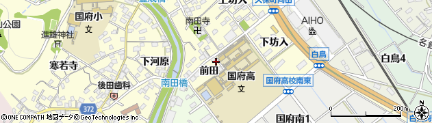 愛知県豊川市国府町前田16周辺の地図