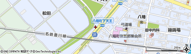 愛知県豊川市八幡町下天王94周辺の地図