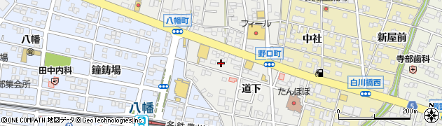 愛知県豊川市野口町道下11周辺の地図